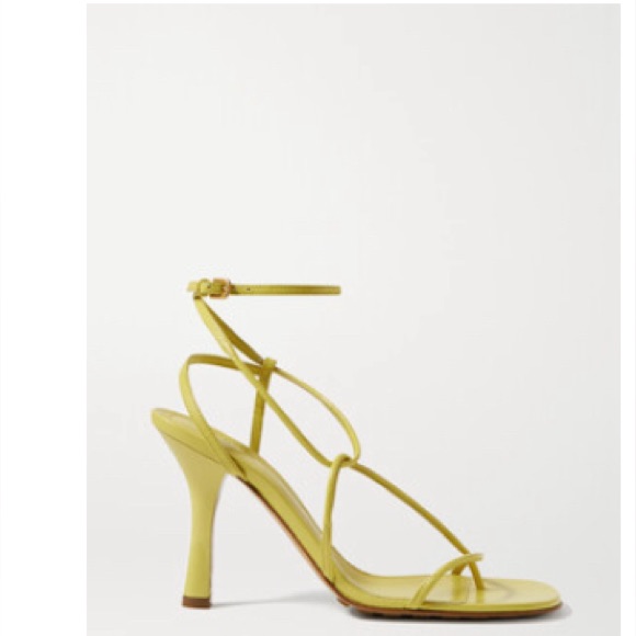 Bottega Veneta Yellow Strappy Heels Bottega